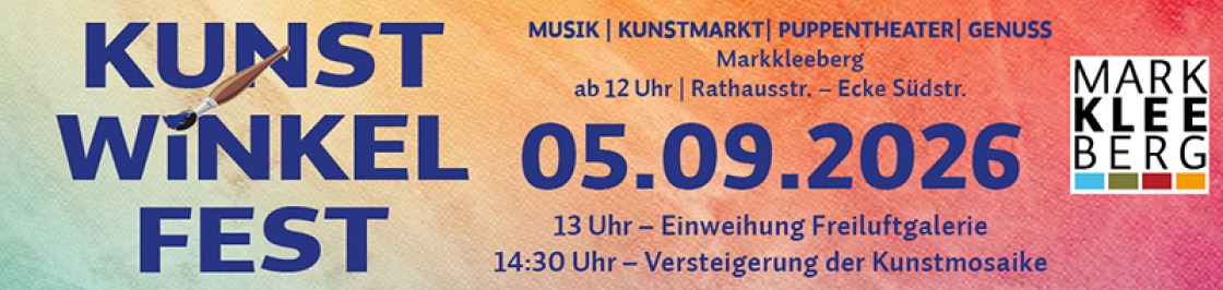 8. Kunstwinkelfest Markkleeberg | am 5. September 2026